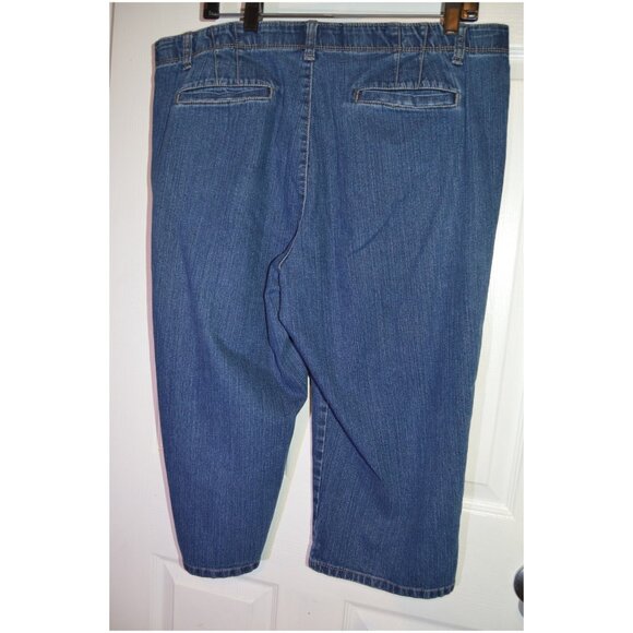 Hannah Women's Denim Blue Jeans Pants Size 16 Capri Length - Picture 3 of 6